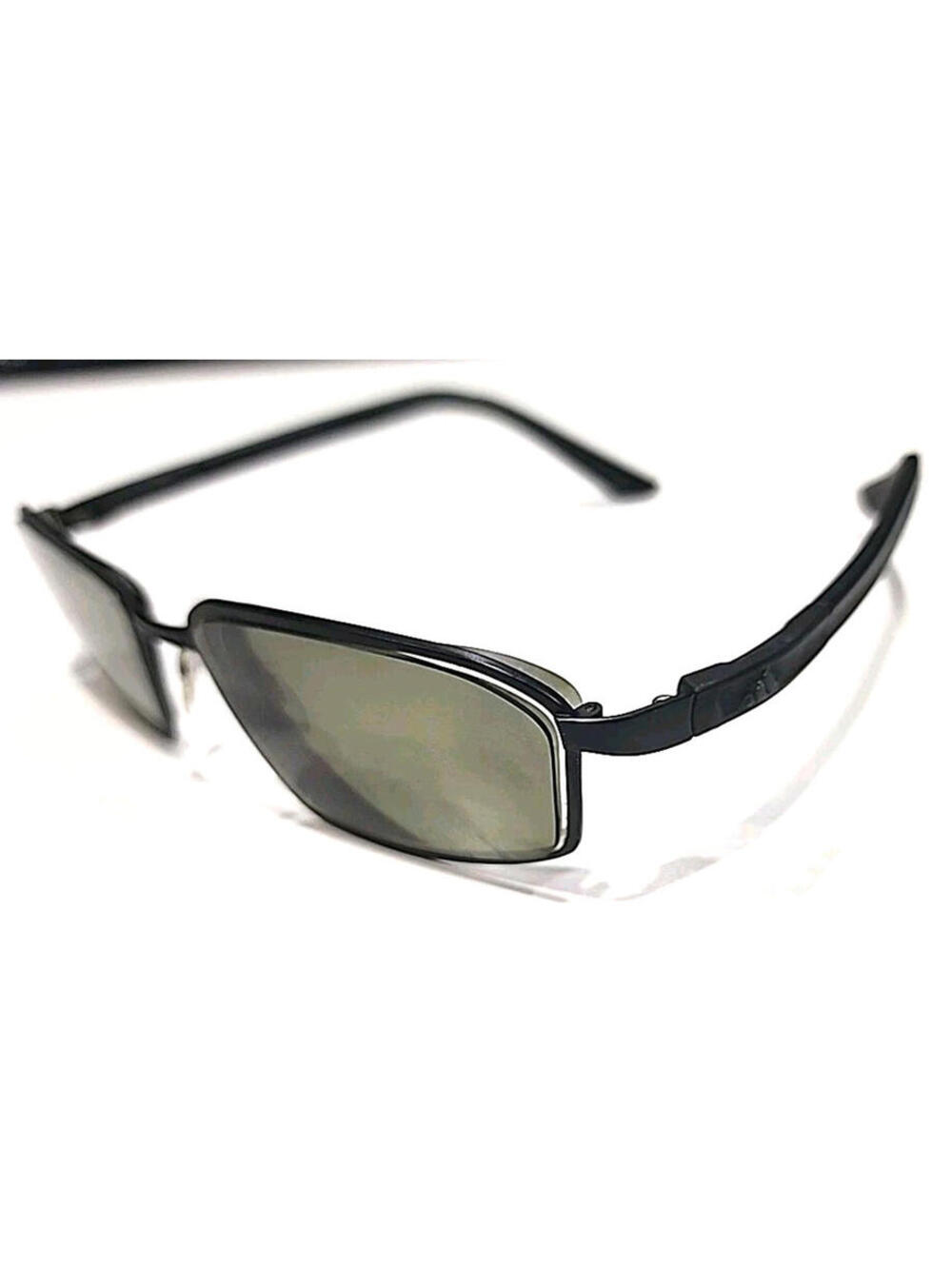 Adidas AF22 50 6054 No Lenses Cracked Tips Black Rectangle Eyeglasses 56-17 150
